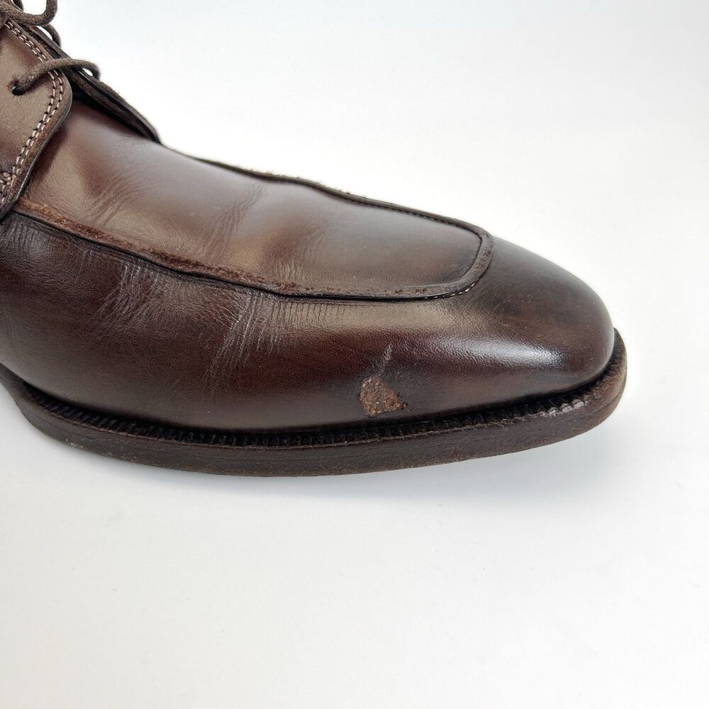 Santoni Pritchard Dress Shoes Mens Sz 9 D Apron Toe Lot Of 2 Black/Brown READ - Picture 6 of 16